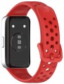 Opaska pasek perforowany RabbitMob do Huawei Band 8/9/10 | Czerwony