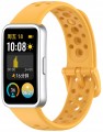 Opaska pasek perforowany RabbitMob do Huawei Band 8/9/10 | Żółty