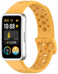 Opaska pasek perforowany RabbitMob do Huawei Band 8/9/10 | Żółty