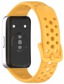 Opaska pasek perforowany RabbitMob do Huawei Band 8/9/10 | Żółty