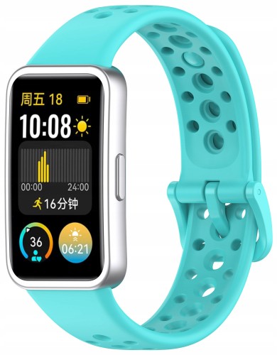 Opaska pasek perforowany RabbitMob do Huawei Band 8/9/10 | Turkusowy