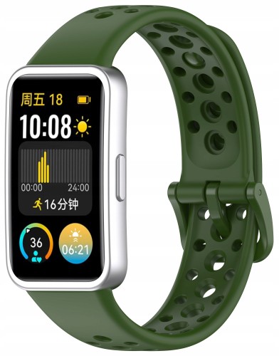 Opaska pasek perforowany RabbitMob do Huawei Band 8/9/10 | Zielony