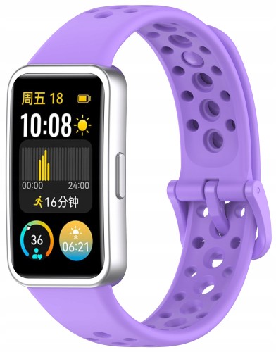Opaska pasek perforowany RabbitMob do Huawei Band 8/9/10 | Fioletowy