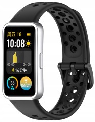 Opaska pasek perforowany RabbitMob do Huawei Band 8/9/10 | Czarny
