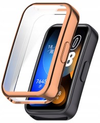 Pełne etui 360° RabbitMob Case 2w1 do Huawei Band 8/9/10 | Różowe złoto