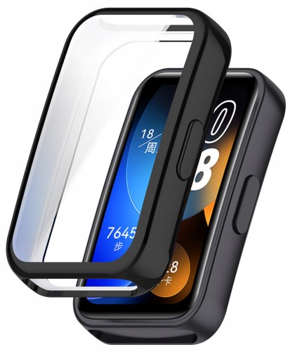 Pełne etui 360° RabbitMob Case 2w1 do Huawei Band 8/9/10 | Czarny