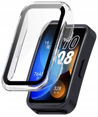 Etui ochronne + SZKŁO HARTOWANE 2w1 do Huawei Band 8/9/10 | Bezbarwny