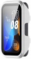 Etui ochronne + SZKŁO HARTOWANE 2w1 do Huawei Band 8/9/10 | Srebrny matt