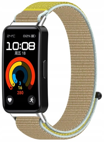 Pasek opaska Nylonowa RabbitMob do Huawei Band 8/9/10 | Kawowy