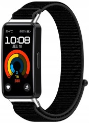 Pasek opaska Nylonowa RabbitMob do Huawei Band 8/9/10 | Czarny