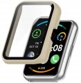 Etui ochronne + SZKŁO HARTOWANE 2w1 do Huawei Watch Fit 2 | Beżowy