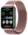 Bransoleta pasek Milanese RabbiMob do Huawei Watch Fit 2 | Różowy