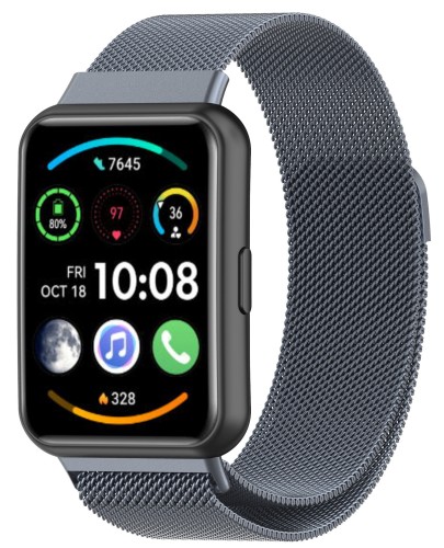 Bransoleta pasek Milanese RabbiMob do Huawei Watch Fit 2 | Grafitowy