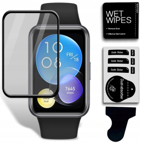 SZKŁO HYBRYDOWE 3D DO SMARTWATCH HUAWEI WATCH FIT 2 +ZESTAW MONTAŻOWY