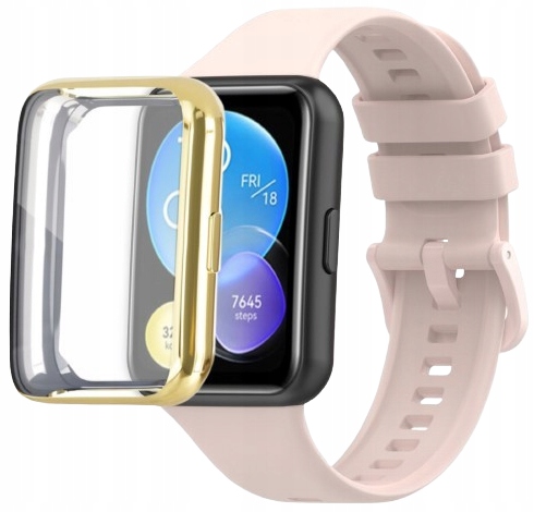 Pełne etui 360° RabbitMob Case 2w1 do Huawei Watch Fit 2 | Złoty