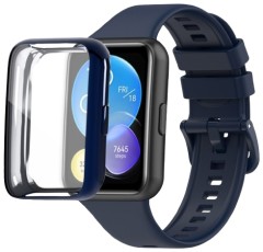 Pełne etui 360° RabbitMob Case 2w1 do Huawei Watch Fit 2 | Granatowy