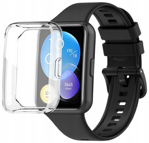Pełne etui 360° RabbitMob Case 2w1 do Huawei Watch Fit 2 | Bezbarwny