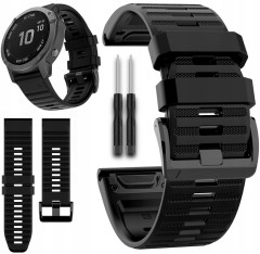 Uniwersalny pasek QuickFit RabbitMob do zegarków Garmin 26mm | Czarny