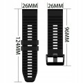 Uniwersalny pasek QuickFit RabbitMob do zegarków Garmin 26mm | Czarny