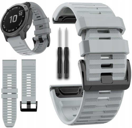 Uniwersalny pasek QuickFit RabbitMob do zegarków Garmin 26mm | Szary
