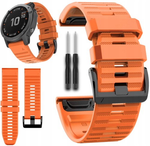 Uniwersalny pasek QuickFit RabbitMob do zegarków Garmin 26mm | Pomarańczowy