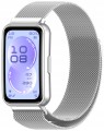 Bransoleta pasek Milanese RabbiMob do Huawei Band 11/11 Pro | Srebrny