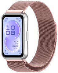 Bransoleta pasek Milanese RabbiMob do Huawei Band 11/11 Pro | Różowy
