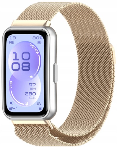 Bransoleta pasek Milanese RabbiMob do Huawei Band 11/11 Pro | Szampański