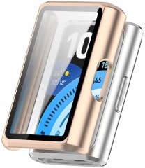 Etui ochronne + SZKŁO HARTOWANE 2w1 do Huawei Band 11 Pro | Różowy Mat