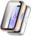 Etui ochronne + SZKŁO HARTOWANE 2w1 do Huawei Band 11 | Różowy Mat