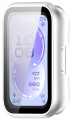Etui ochronne + SZKŁO HARTOWANE 2w1 do Huawei Band 11 | Srebrny Mat