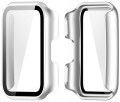 Etui ochronne + SZKŁO HARTOWANE 2w1 do Huawei Band 11 | Srebrny Mat