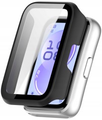 Etui ochronne + SZKŁO HARTOWANE 2w1 do Huawei Band 11 | Czarny Mat