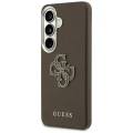 Etui Guess Grained Big 4G Metal Logo na Samsung Galaxy S26 - brązowe