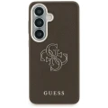 Etui Guess Grained Big 4G Metal Logo na Samsung Galaxy S26 - brązowe