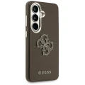 Etui Guess Grained Big 4G Metal Logo na Samsung Galaxy S26 - brązowe