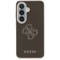 Etui Guess Grained Big 4G Metal Logo na Samsung Galaxy S26+ - brązowe