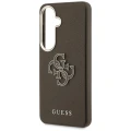 Etui Guess Grained Big 4G Metal Logo na Samsung Galaxy S26+ - brązowe
