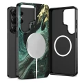 Etui Tech-Protect Lamano MagSafe na Samsung Galaxy S26 Ultra - czarno-zielone