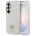 Etui Guess Rhinestone Round Logo MagSafe na Samsung Galaxy S26+ - beżowe