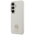 Etui Guess Rhinestone Round Logo MagSafe na Samsung Galaxy S26+ - beżowe