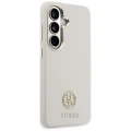Etui Guess Rhinestone Round Logo MagSafe na Samsung Galaxy S26+ - beżowe