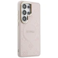 Etui Guess Saffiano Peony Embossed Ring MagSafe na Samsung Galaxy S26 Ultra - różowe