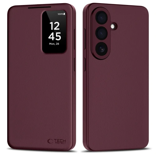 Etui Tech-Protect Smart Wallet na Samsung Galaxy A57 5G - bordowe