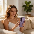 Etui Tech-Protect MagFlex MagSafe na Samsung Galaxy A37 5G - przezroczysto-fioletowe