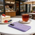 Etui Tech-Protect Magmat MagSafe na Samsung Galaxy A57 5G - fioletowe matowe