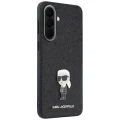 Etui Karl Lagerfeld Fixed Glitter Ikonik Logo Metal Pin na Samsung Galaxy A37 5G - czarne