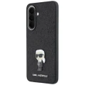 Etui Karl Lagerfeld Fixed Glitter Ikonik Logo Metal Pin na Samsung Galaxy A57 5G - czarne