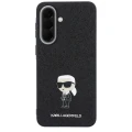 Etui Karl Lagerfeld Fixed Glitter Ikonik Logo Metal Pin na Samsung Galaxy A57 5G - czarne