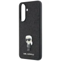 Etui Karl Lagerfeld Fixed Glitter Ikonik Logo Metal Pin na Samsung Galaxy A57 5G - czarne